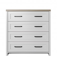 Συρταριέρα Verne Λευκό-Φυσικός Δρυς 88.8x37.2x91.8cm