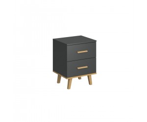 Κομοδίνο Pluton Ανθρακί-Χρυσό Δρυς 45.9x40x60.6cm Κομοδίνο Pluton Ανθρακί-Χρυσό Δρυς 45.9x40x60.6cm