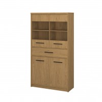 Βιτρίνα Pavi Βελανιδιά 84.3x33.8x156.4cm