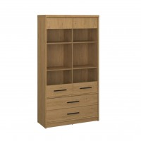 Βιτρίνα Pavi Βελανιδιά με 2 συρτάρια 84.3x33.8x156.4cm