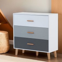 Συρταριέρα Timmy Λευκό-Γραφίτη-Γκρι 90x36x92cm