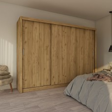 Ντουλάπα Grandio Χρυσό Δρυς 250x60x215cm