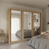 Ντουλάπα Grandio Σονόμα με καθρέφτη 250x60x215cm