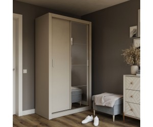 Ντουλάπα Linea Cashmere με καθρέφτη 120x60x215cm Ντουλάπα Linea Cashmere με καθρέφτη 120x60x215cm