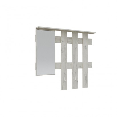 Κρεμάστρα Reno με Καθρέπτη Λευκό 100x10x90cm