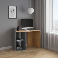 Γραφείο Iris Γραφίτη-Χρυσό Δρυς 112x55x85cm