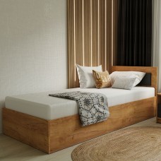 Κρεβάτι Viva Χρυσό Δρυς-Γραφίτης 90x200cm