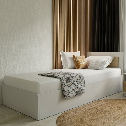 Κρεβάτι Viva Λευκό-Σονόμα 90x200cm