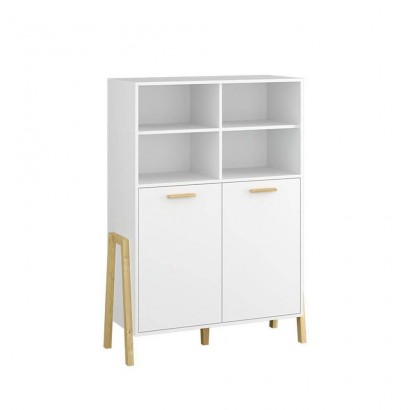 Βιβλιοθήκη Belle Λευκό 102.5x41x152.5cm