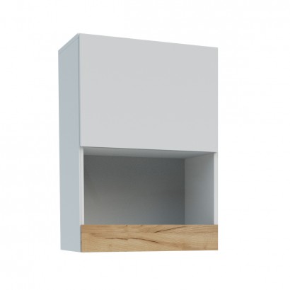 Κρεμαστό Ντουλάπι Morocco Λευκό-Χρυσό Δρυς 55x31x78.5cm