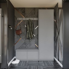 Σετ Εισόδου Sara Γκρι 150x33x205cm