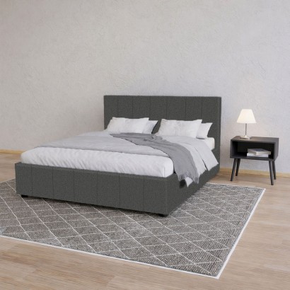 Κρεβάτι Billy Γκρι Μπουκλέ 160x200cm Κρεβάτι Billy Γκρι Μπουκλέ 160x200cm