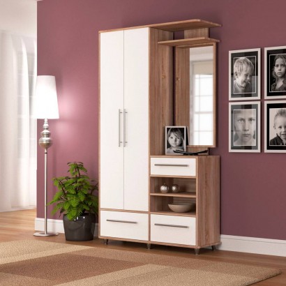 Σετ εισόδου-χωλ Niag 580 113x37.5x198εκ Λευκό-Σονόμα Σετ εισόδου-χωλ Niag 580 113x37.5x198εκ Λευκό-Σονόμα