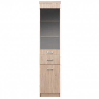 Βιτρίνα Μονόφυλλη Top Mix 1D1W1S 40x33x183εκ Σονόμα με συρτάρι Βιτρίνα Μονόφυλλη Top Mix 1D1W1S 40x33x183εκ Σονόμα με συρτάρι