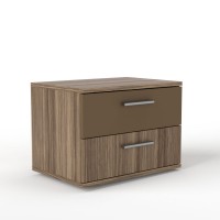 Κομοδίνο Juliet Σκούρο Δρυς-Μπρονζέ 50x35x37εκ