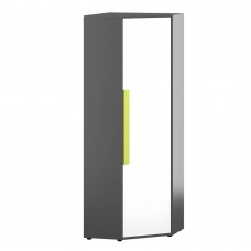 Ντουλάπα Μονόφυλλη Γωνιακή Alex 51x35/71x194εκ Γραφίτης-Λευκό Ντουλάπα Μονόφυλλη Γωνιακή Alex 51x35/71x194εκ Γραφίτης-Λευκό