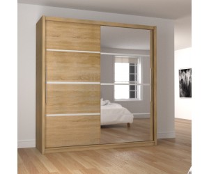 Ντουλάπα Δίφυλλη Ilona Sonoma 205x61x215εκ