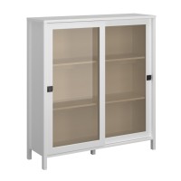 Βιτρίνα Marocco Δίφυλλη Λευκό 120x37x130.5cm Βιτρίνα Marocco Δίφυλλη Λευκό 120x37x130.5cm