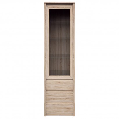 Βιτρίνα Norton Μονόφυλλη 57x40x210εκ Σονόμα Γυάλινη Πόρτα