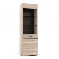 Βιτρίνα Μονόφυλλη Solo 60x41x197cm Sonoma με λεπτομέρειες Wenge Βιτρίνα Μονόφυλλη Solo 60x41x197cm Sonoma με λεπτομέρειες Wenge