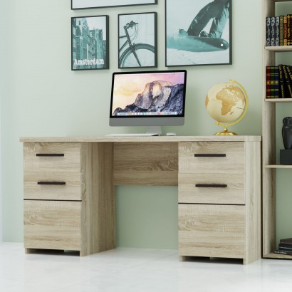 Γραφείο Solo 145 Sonoma με Wenge 145x60x76εκ Γραφείο Solo 145 Sonoma με Wenge 145x60x76εκ