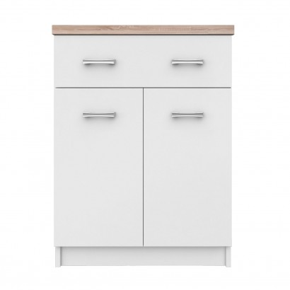 Κομότα Top Mix 60x33x85cm Λευκό-Σονόμα