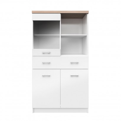 Βιτρίνα Δίφυλλη Top Mix 80x33x145cm Λευκή-Σονόμα Βιτρίνα Δίφυλλη Top Mix 80x33x145cm Λευκή-Σονόμα