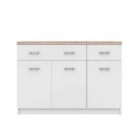 Μπουφές Top Mix 120x33x85cm Λευκό-Sonoma