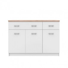 Μπουφές Top Mix 120x33x85cm Λευκό-Sonoma