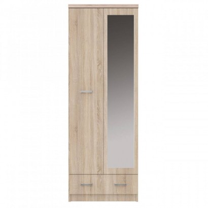 Ντουλάπα Δίφυλλη Top Mix 60x33x183cm Σονόμα με Καθρέπτη Ντουλάπα Δίφυλλη Top Mix 60x33x183cm Σονόμα με Καθρέπτη