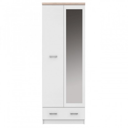 Ντουλάπα Δίφυλλη Top Mix 60x33x183cm Λευκή-Σονόμα Ντουλάπα Δίφυλλη Top Mix 60x33x183cm Λευκή-Σονόμα