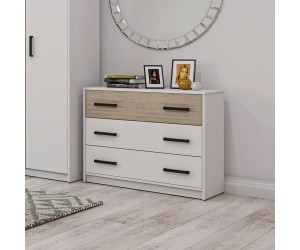 Συρταριέρα Viva Λευκό-Σονόμα 90x39x75cm Συρταριέρα Viva Λευκό-Σονόμα 90x39x75cm