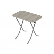 Tραπέζι MOUNTAIN TOP ορθογώνιο πτυσσόμενο από mdf-μέταλλο σε χρώμα σονόμα 50x80x75