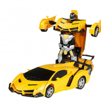Τηλεκατευθυνόμενο Αυτοκίνητο Transformer σε κίτρινο χρώμα