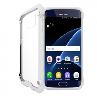 Αντικραδασμική θήκη για τηλέφωνο Samsung Galaxy S7 Edge σε λευκό χρώμα