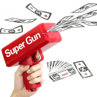 Super Money Gun εκτοξευτής χρημάτων σε κόκκινο χρώμα