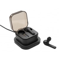earplugs and charger TWS bluetooth ABS black XD Collection