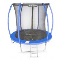 trampoline Basic with safety net and ladder 244 cm blue