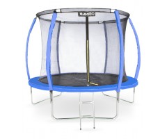 trampoline Basic with safety net and ladder 305 cm blue