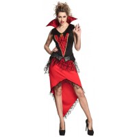 Bloodthirsty Queen Costume Ladies Red-Black Size 44-46