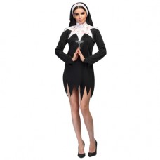Bloody Nun Costume Ladies Black-White Size 40-42