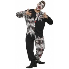 Bloody Clown Costume Men Black-White Size 50-52