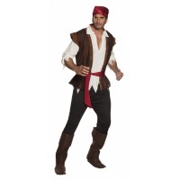 Costume Pirate Thunder Men's Brown Size 54-56