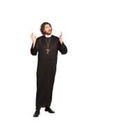 Priest Costume Men Black Size 50-52-54