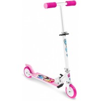 Princess 2-wheel Child Scooter Foldable Foot Brake White-Pink