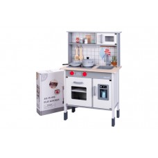Wooden play kitchen including accessories white