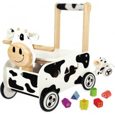 Stroller Cow with Shape Box and Mini Pull Figure