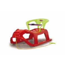 Snow Star sled with backrest 90 cm red