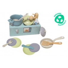 Toy Countertop with Kitchen Accessories Play Set 15-piece