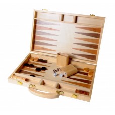 Backgammon wood brown 48 x 38 cm